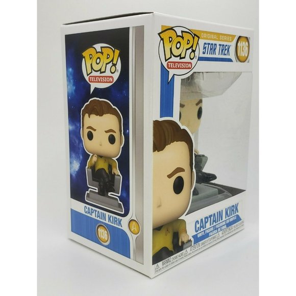 Funko 1136 CAPTAIN KIRK in Chair Star Trek Original Series TV Pop NEW Unopened - Picture 3 of 10